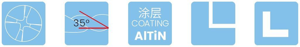 Фасочная фреза 4*50*90° с покрытием AlTiN