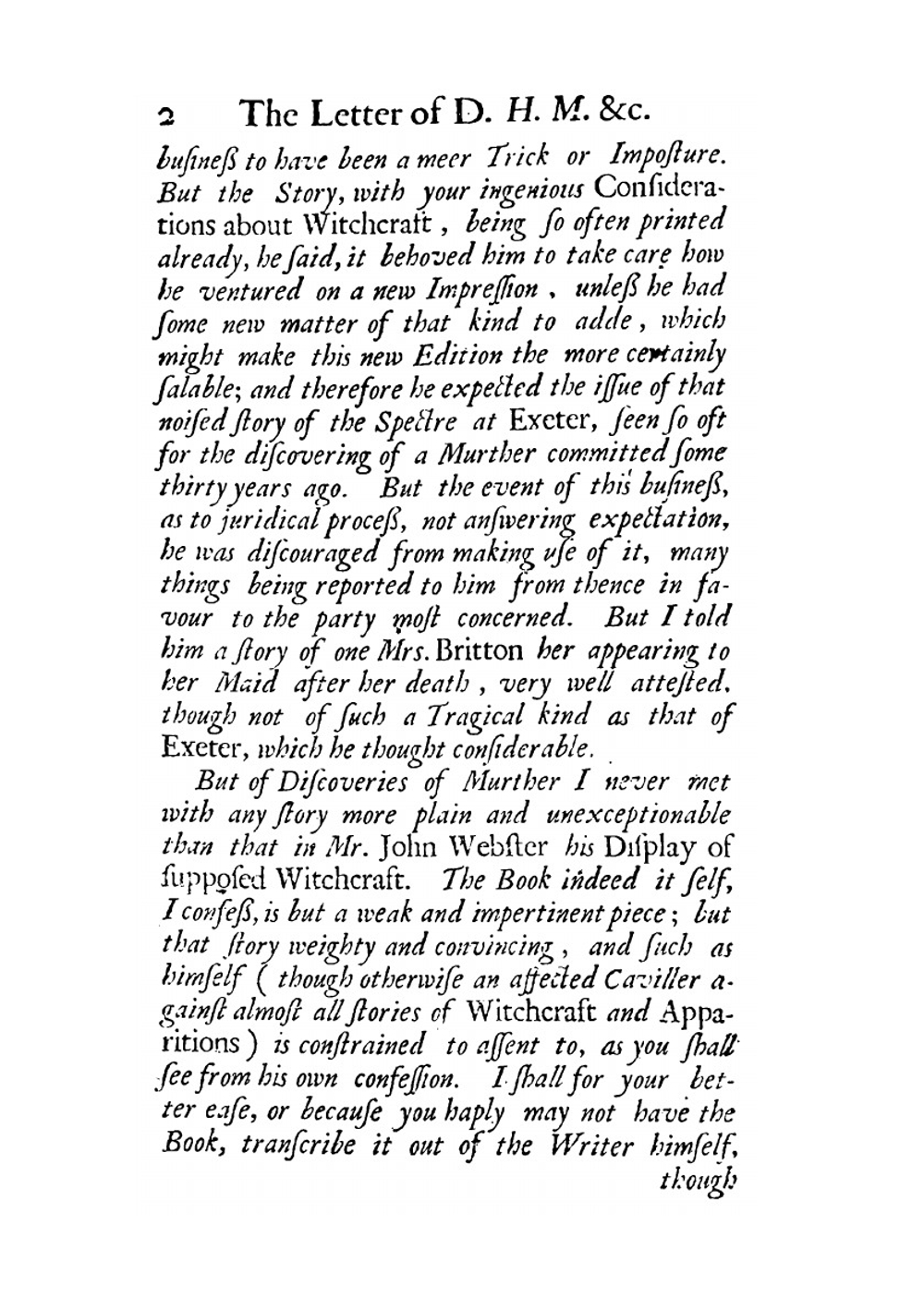 Saducismus triumphatus. or, Full and plain evidence concerning witches and apparitions. In two parts. | Joseph Glanvill