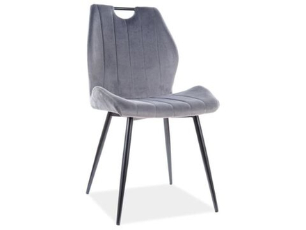 Стул SIGNAL ARCO Velvet Bluvel 14 серый/черный