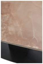 Стол М-City DISAUR Балд (Balde) 140 Амбер Жаде глянцевый (Gloss Amber Jade Solid Ceramic), Черный