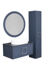 Зеркало La Fenice Terra Blu Grigio 65 синий матовый