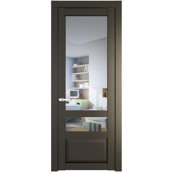 Межкомнатная дверь эмаль Profil Doors 2.5.4PD перламутр бронза стекло прозрачное