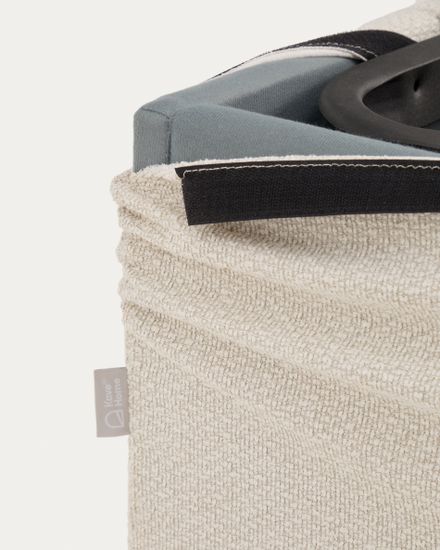 Основание кровати Nelzi из шенилла цвета экрю для матраса 150 x 200 см