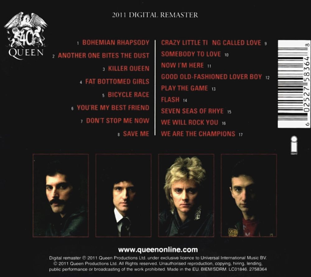 Набор audio CD QUEEN. Greatest Hits / Greatest Hits II (2 CD)