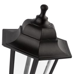 Садово-парковый светильник ЭРА НБУ 06-60-001 черный 6 гранный настенный IP44 Е27 max60Вт