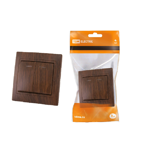 TDM Таймыр Выключатель СУ 2кл. 10А слоновая кость керамика SQ1814-0102