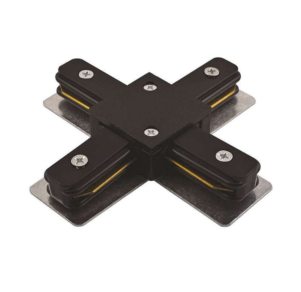 Коннектор X-образный PTR CX-BL накладной/подвесной шинопровод черн. Pro JazzWay 5010871