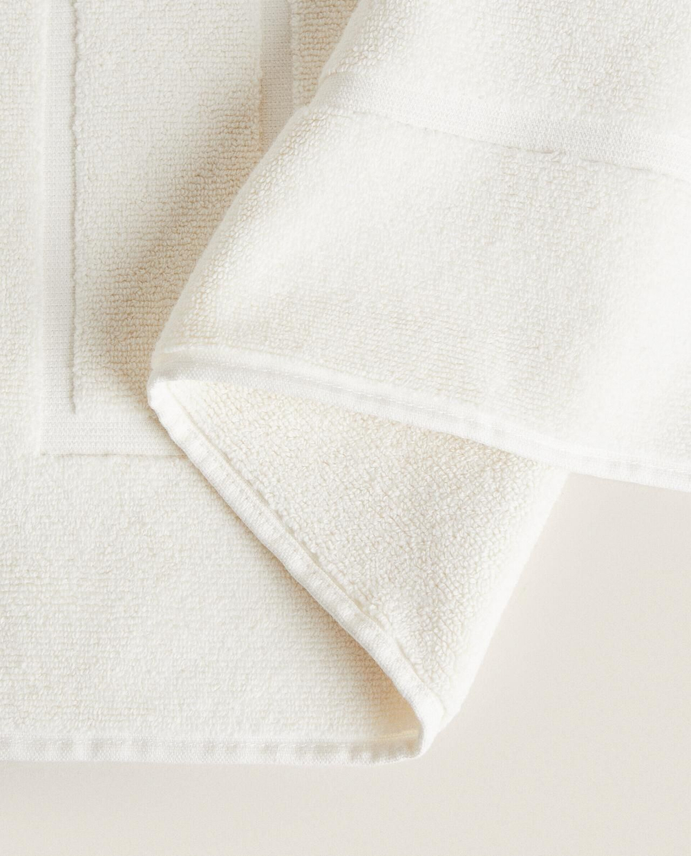 Zara Home - Нескользящий коврик для ванной из хлопка, бежевый, 55x80 см