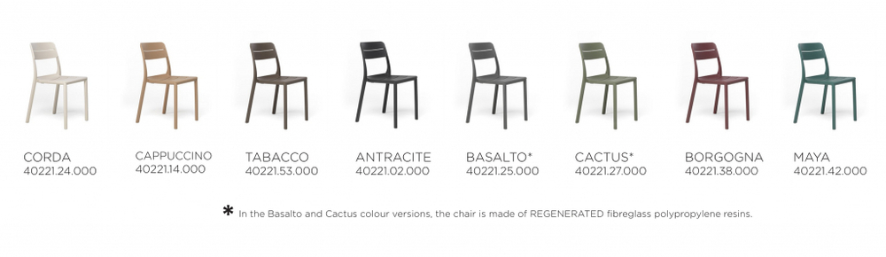 Стул пластиковый Nardi Cassia Bistrot, бургунди