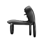 Черная насадка на пенис с 12 режимами вибрации Jammy (Цвет: черный)