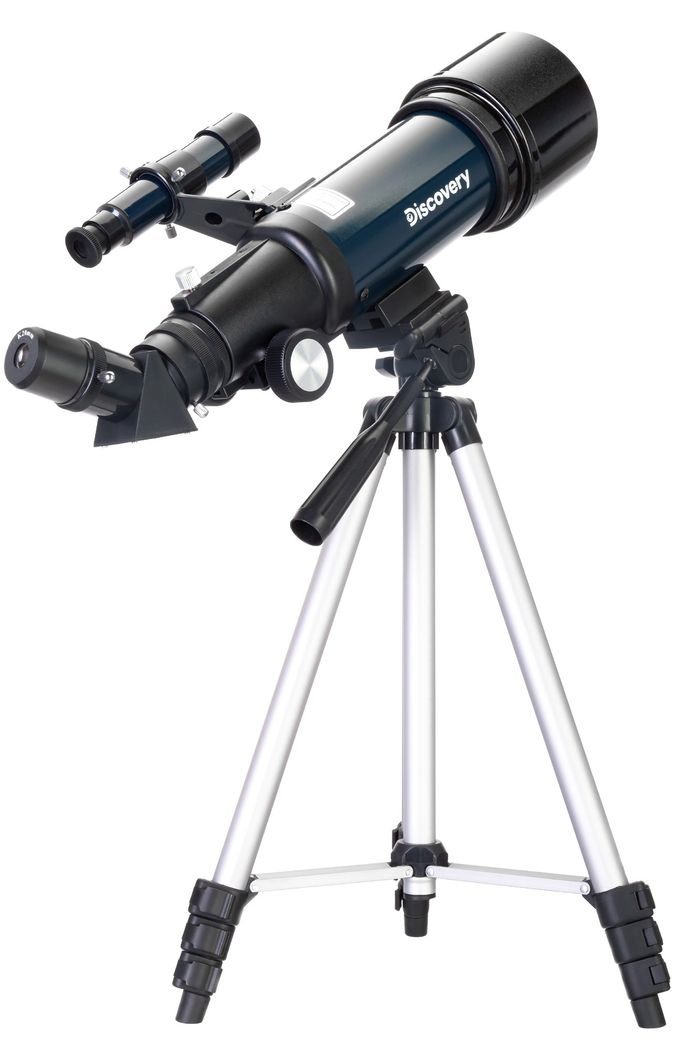 Телескоп Levenhuk Discovery Sky Trip ST70 с книгой Космос. Непустая пустота и держателем для смартфона