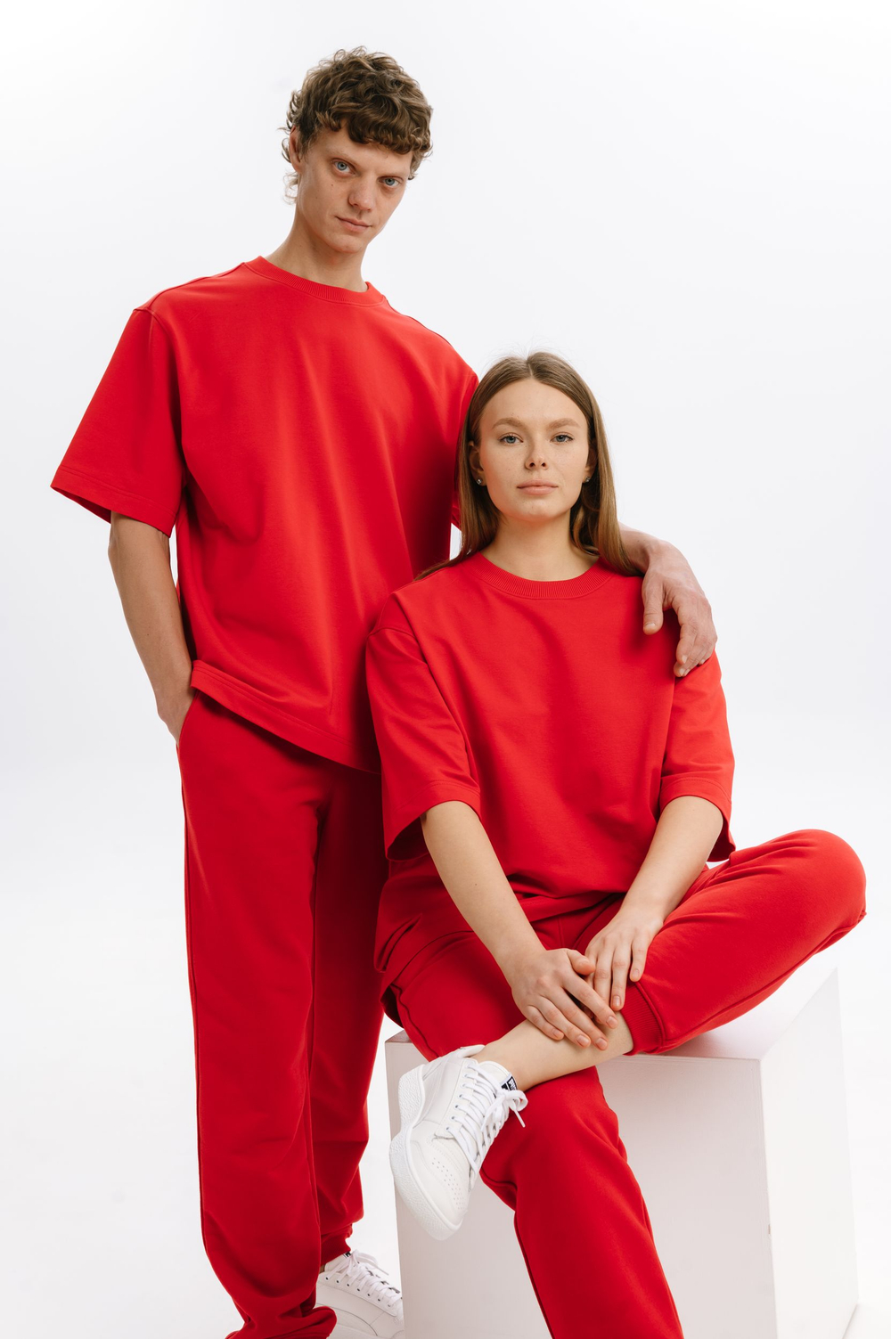 Футболка Mazzika Unisex Oversize OneSize, цвет красный