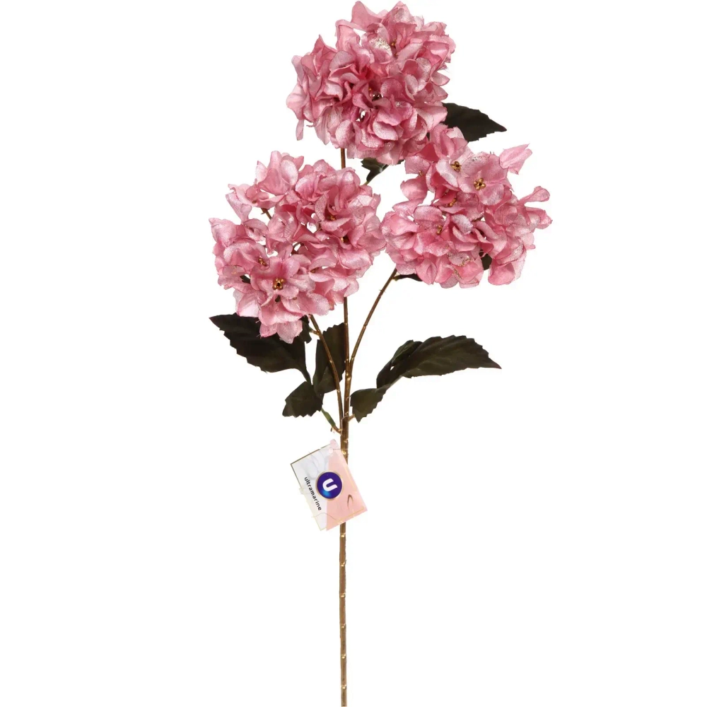 Искусственные цветы «FLOWERS GLAMOUR» 70см Гортензии 3 цветка розовые