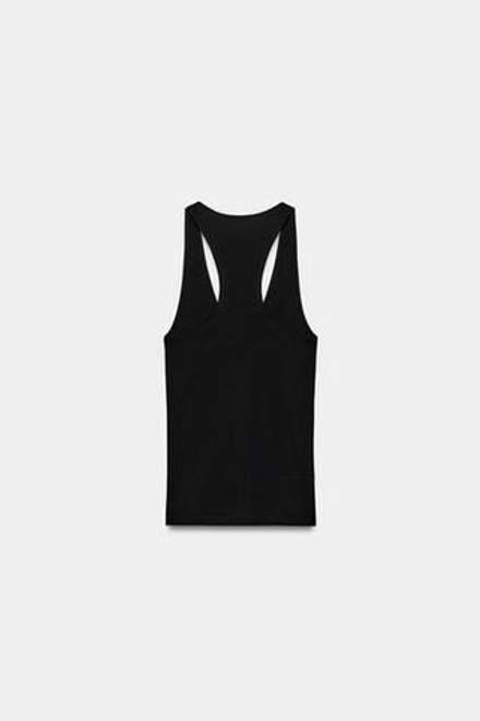 ZARA ТОП ИЗ ХЛОПКА СУПИМА®, ЧЕРНЫЙ