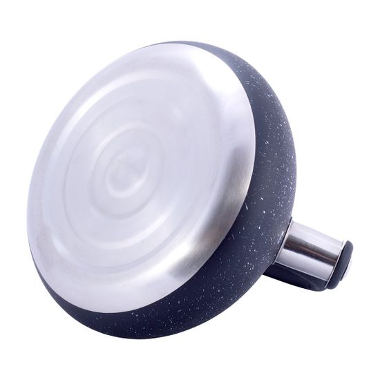 Чайник 3 л. из нержавеющей стали со свистком Kamille KM-1075 с мраморным покрытием и нейлоновой ручкой