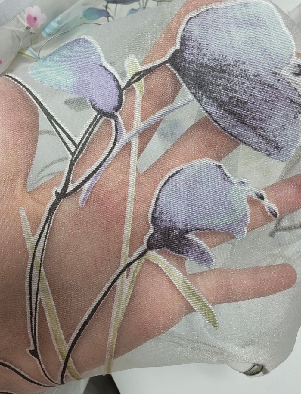 Органза Голд Текстиль арт. 1244918-2 col. голубой (высота 300 см, Турция)