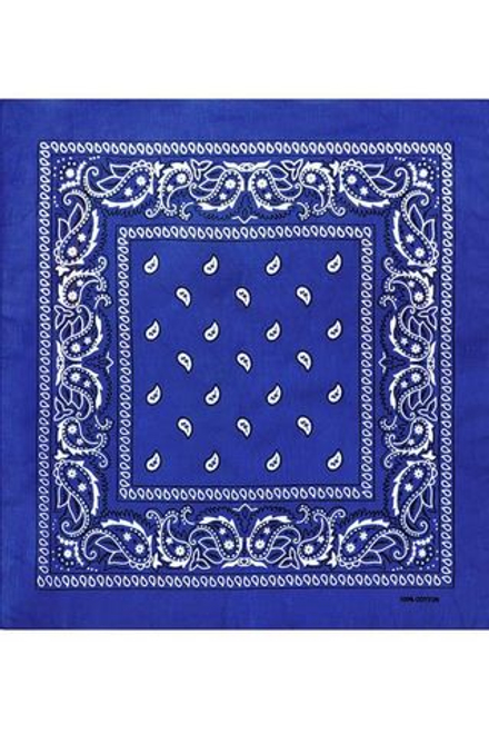 Бандана синяя пейсли огурцы