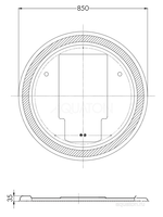 Зеркало Aquaton Анелло 85 1A260802AK010