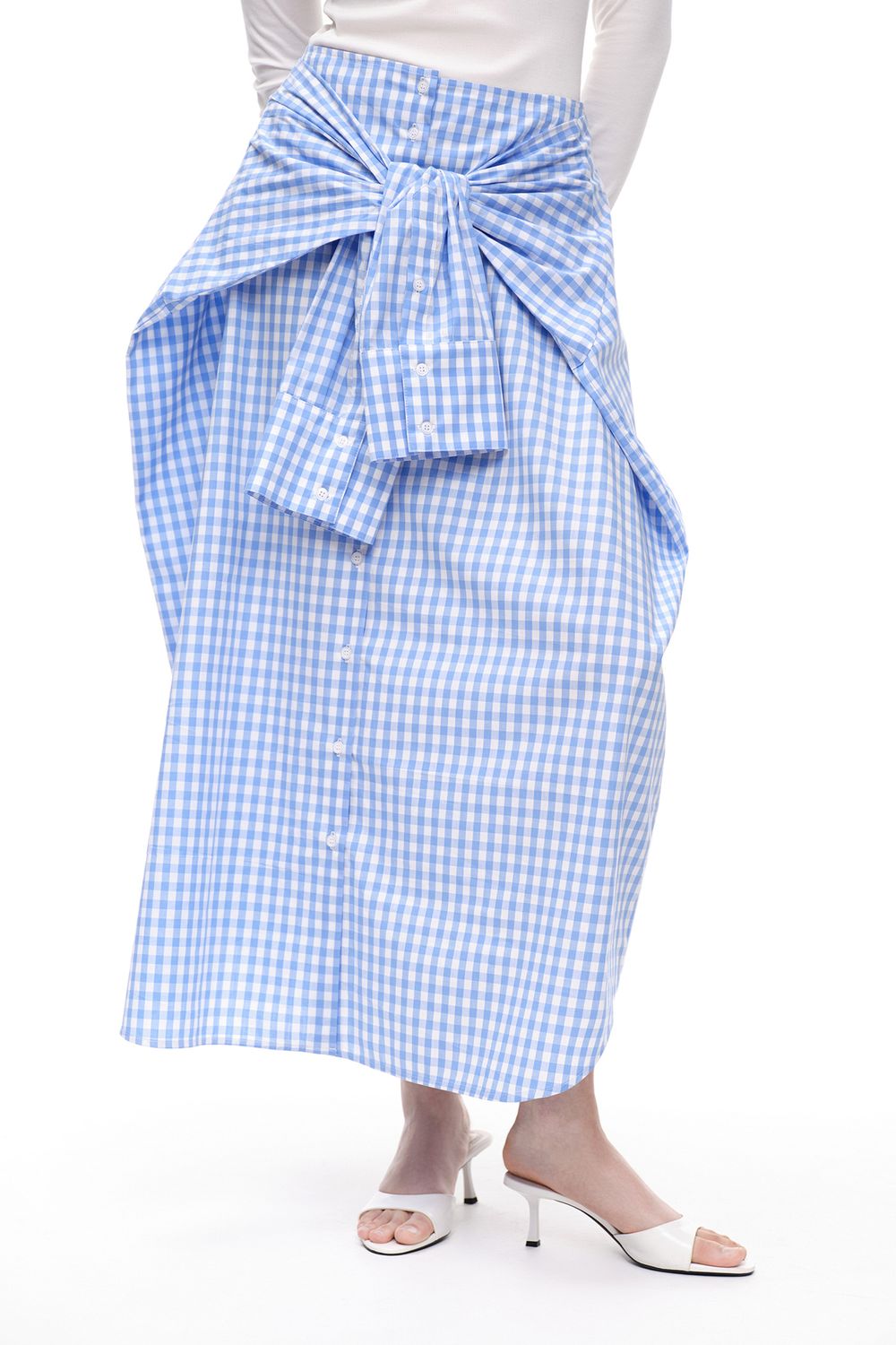 Юбка в клетку (High In The Sky), голубая