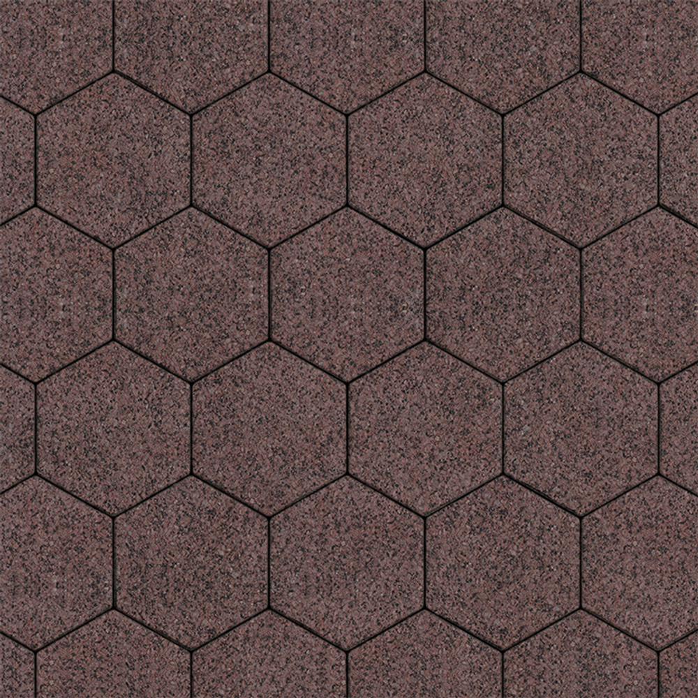 Тротуарная плитка СОТЫ - Гранит+ Красный с черным