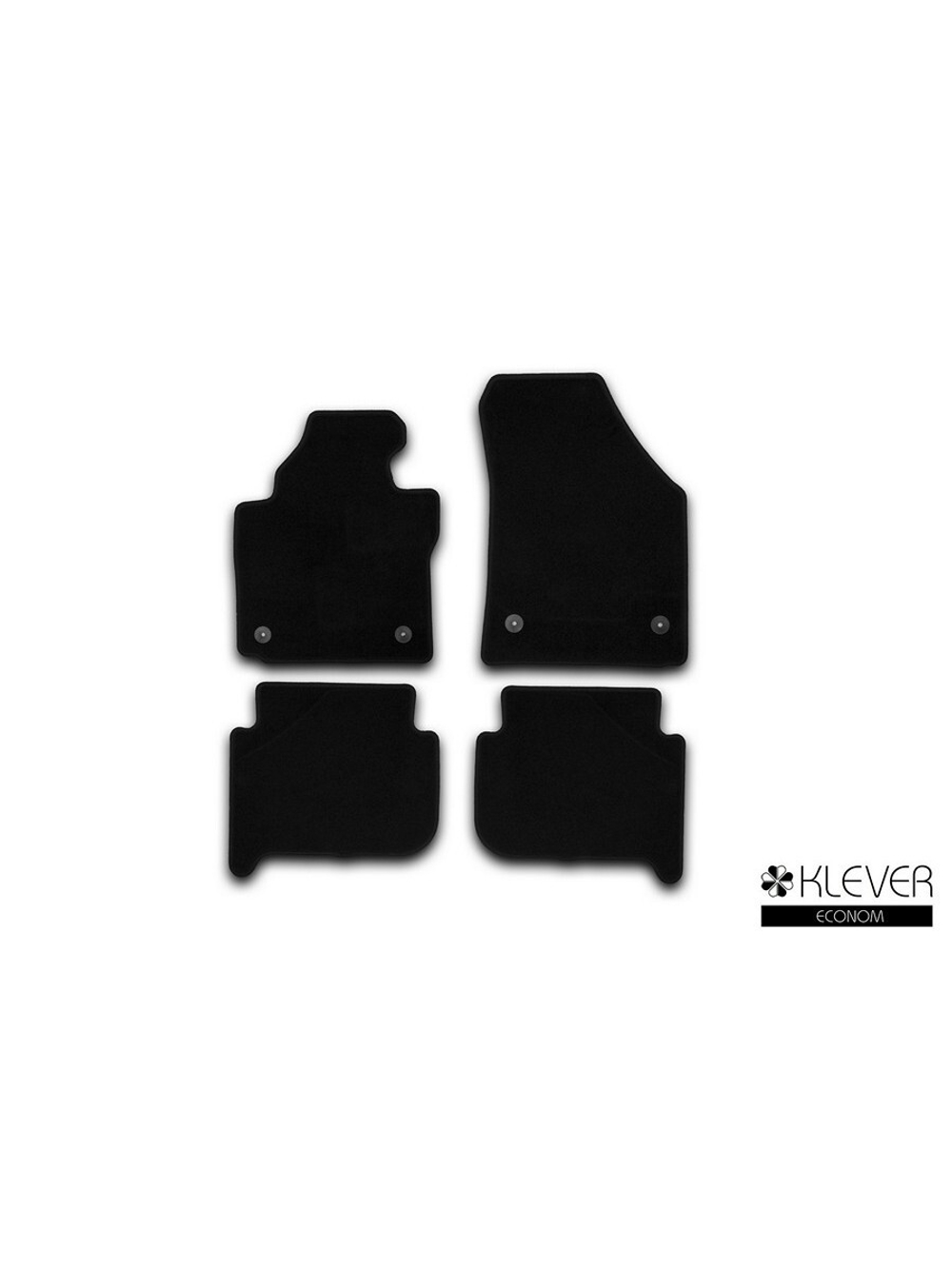Коврики в салон для VOLKSWAGEN Touran АКПП 2006-2010, 2010-2015, минивэн, 4 шт. (текстиль) KLEVER01511001200K