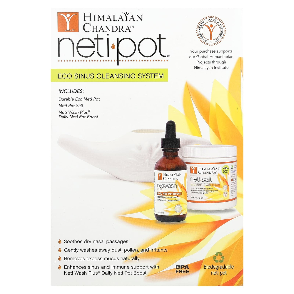 Himalayan Chandra, Нети Пот, Eco Sinus Cleansing System, набор из 3 предметов