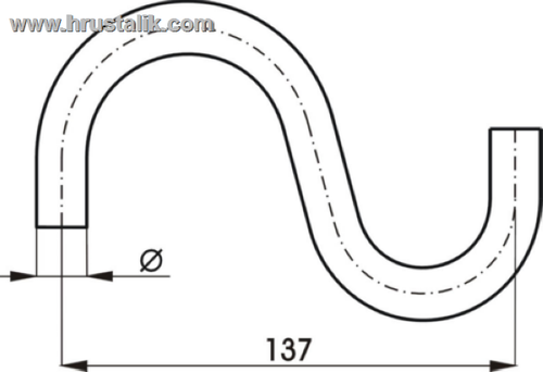 Рожок S-образный 137 мм. Выберите тип рожка