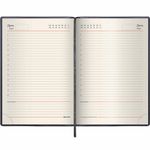 Ежедневник недатированный МАЛЫЙ ФОРМАТ А6 (100х150 мм) BRAUBERG "Iguana", кожзам, 160 л., черный, 125104