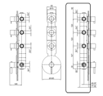 Fantini Встраиваемая часть термостата и 3х вентилей 19 00 3903A