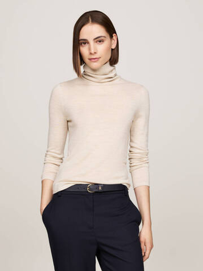 Хлопковый гольф Tommy Hilfiger - бежевый(WW0WW43098)