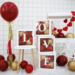 Декоративные коробки для шариков с воздухом с надписью Love белые