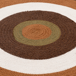 Ковер из хлопка target коричневого цвета из коллекции ethnic, D120 см