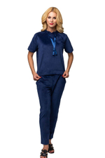 Костюм с коротким рукавом и капюшоном (Размер: M) (Цвет: синий)