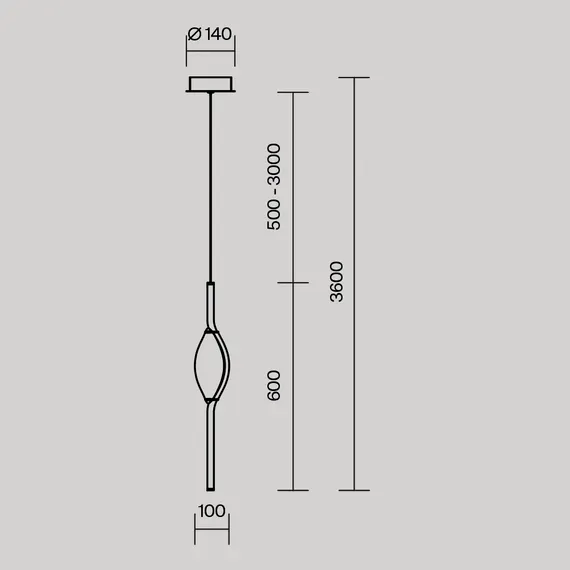 Подвесной светильник Предвидение / Foresight 3000К 8Вт Maytoni mod347pl-l8bs3k