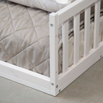 Кровать односпальная 90х200 Буфалина с настилом, белая