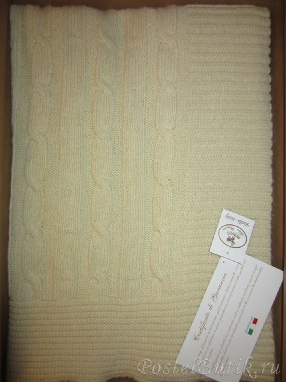 Плед 140х180 Treccia от CO.BI. серый Италия