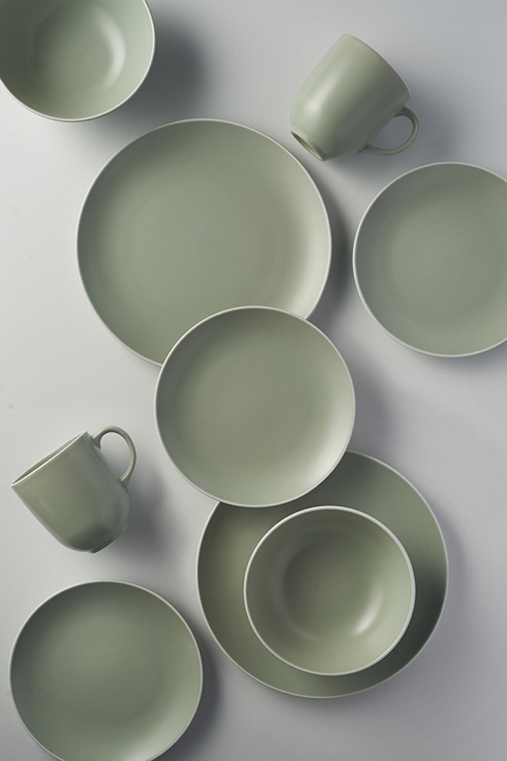 Набор обеденной посуды classic, зеленый, 12 пред.