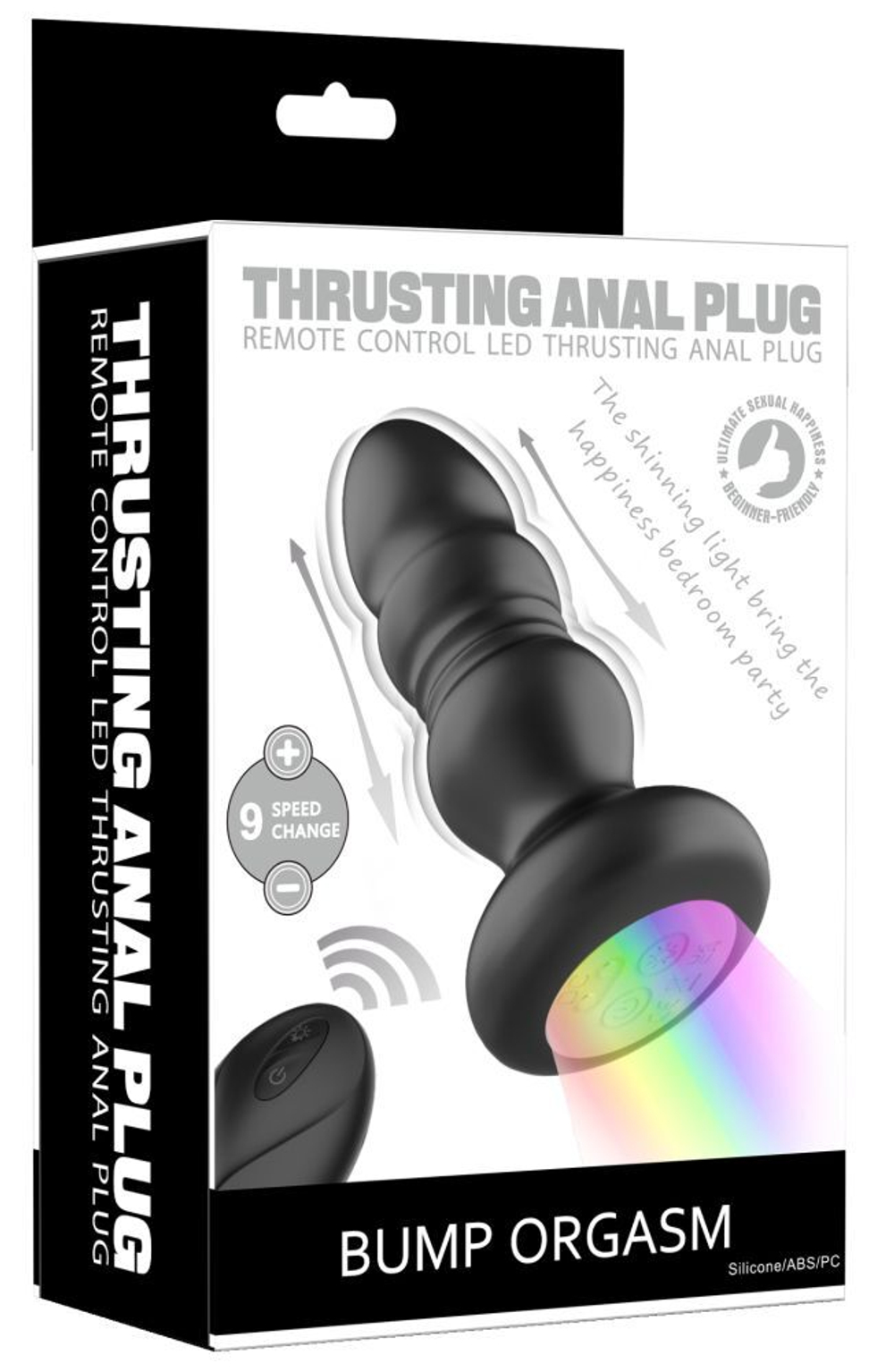 Анальная вибропробка Secwell SW3024 с фрикцией и LED, 12,5 см