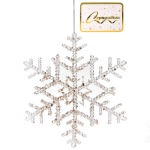 Подвеска новогодняя «Блестящая снежинка» 20 см, Белый