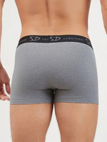 Мужские хлопковые трусы-боксеры с брендированной резинкой (Размер: M) (Цвет: черный)