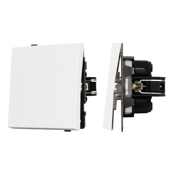Механизм выключателя одноклавишный перекрёстный SWT-TENDO-MKX1-SFPL-WH (230V, 10A) Arlight 054574