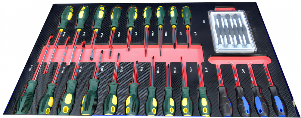 Инструментальная тележка с инструментом GW-3ST1 Blue (Great Wolf, 249 поз) с полкой и тремя ящиками