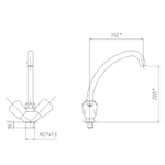 Смеситель для кухни 1/2 рез Иркутск ГП-М-2-к