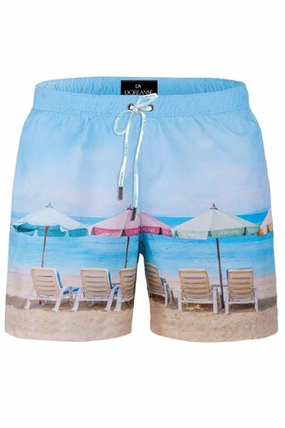 Мужские шорты для плавания с оригинальным принтом Doreanse (Размер: S) (Цвет: голубой)