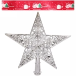 Звезда на ёлку 20 см «Зимний узор» серебро