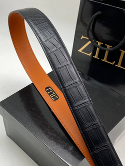 Ремень из кожи крокодила Zilli