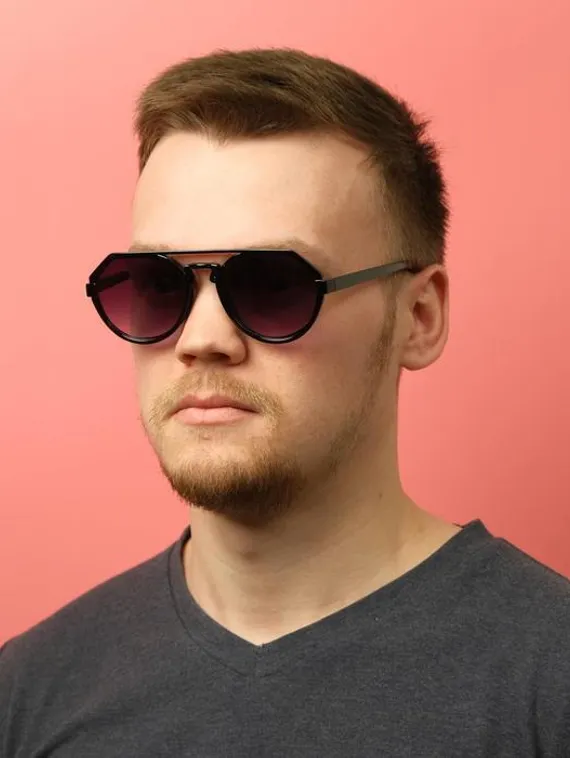 Очки солнцезащитные &quot;OneSun&quot;, uv 400, 14 х 14 х 5 см, линза 4.5 х 5.2 см, градиент