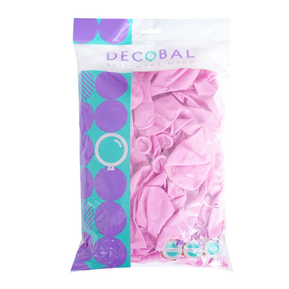 Светло-розовый Макаронс, Пастель / Taffy pink, латексный шар 50шт.