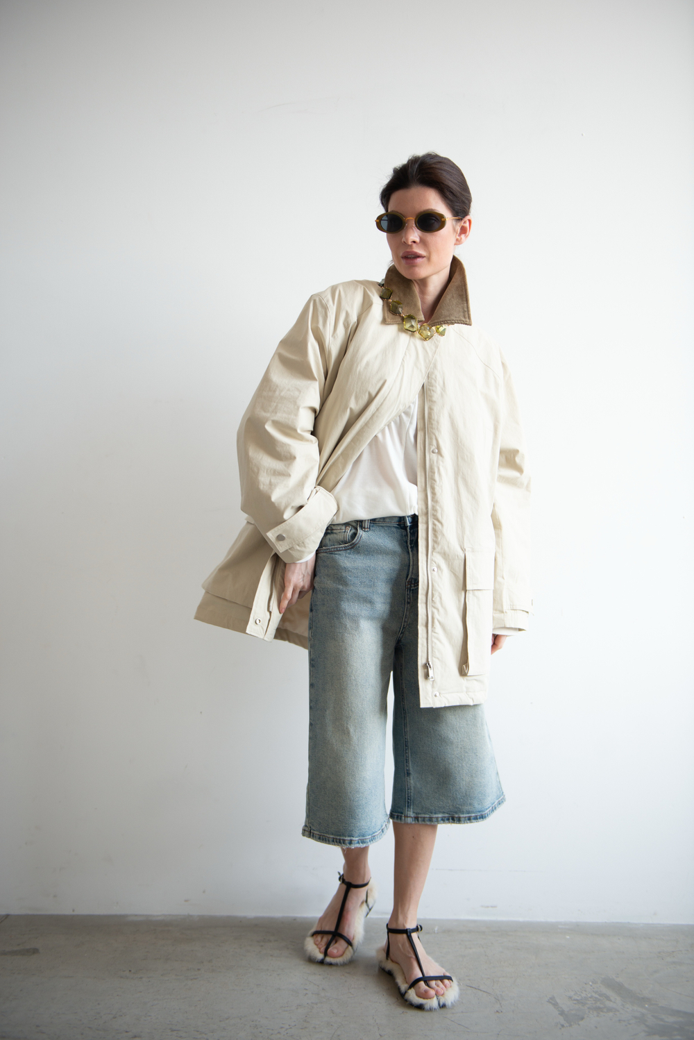 Cандалии с мехом BLUR