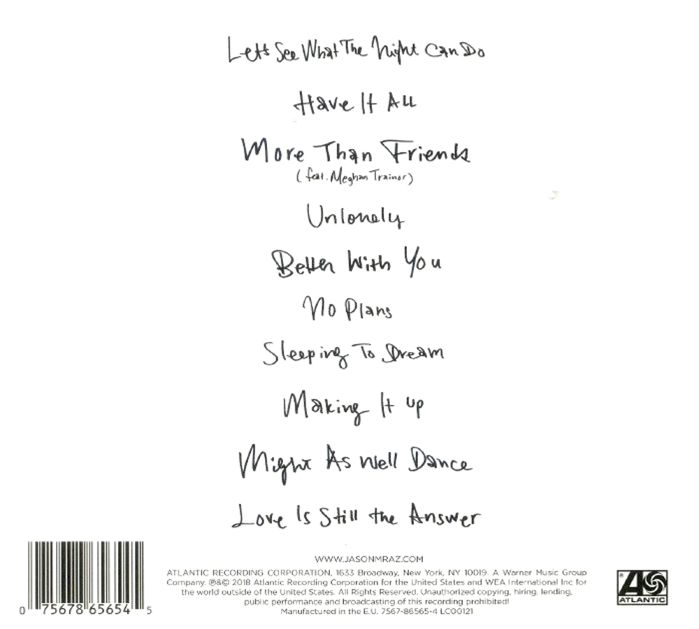 Jason Mraz / Know. (CD)